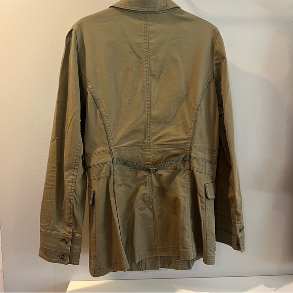 White House Black Market Women's Military Green Field Jacket Size 12 - Picture 6 of 9